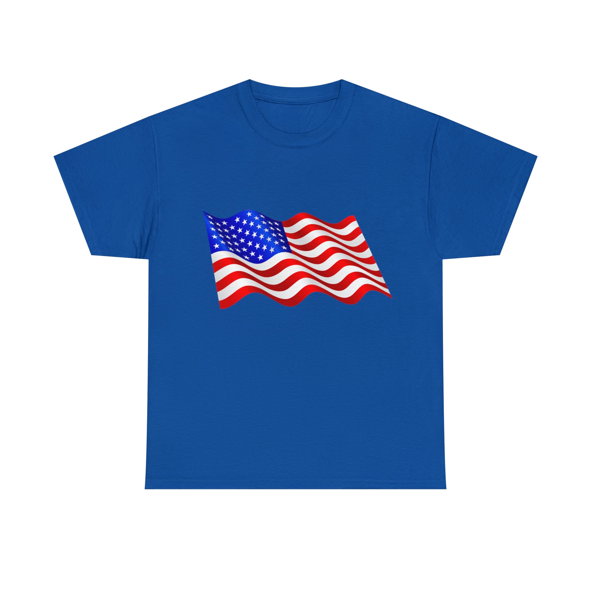 American Wavy Flag Unisex Heavy Cotton Tee