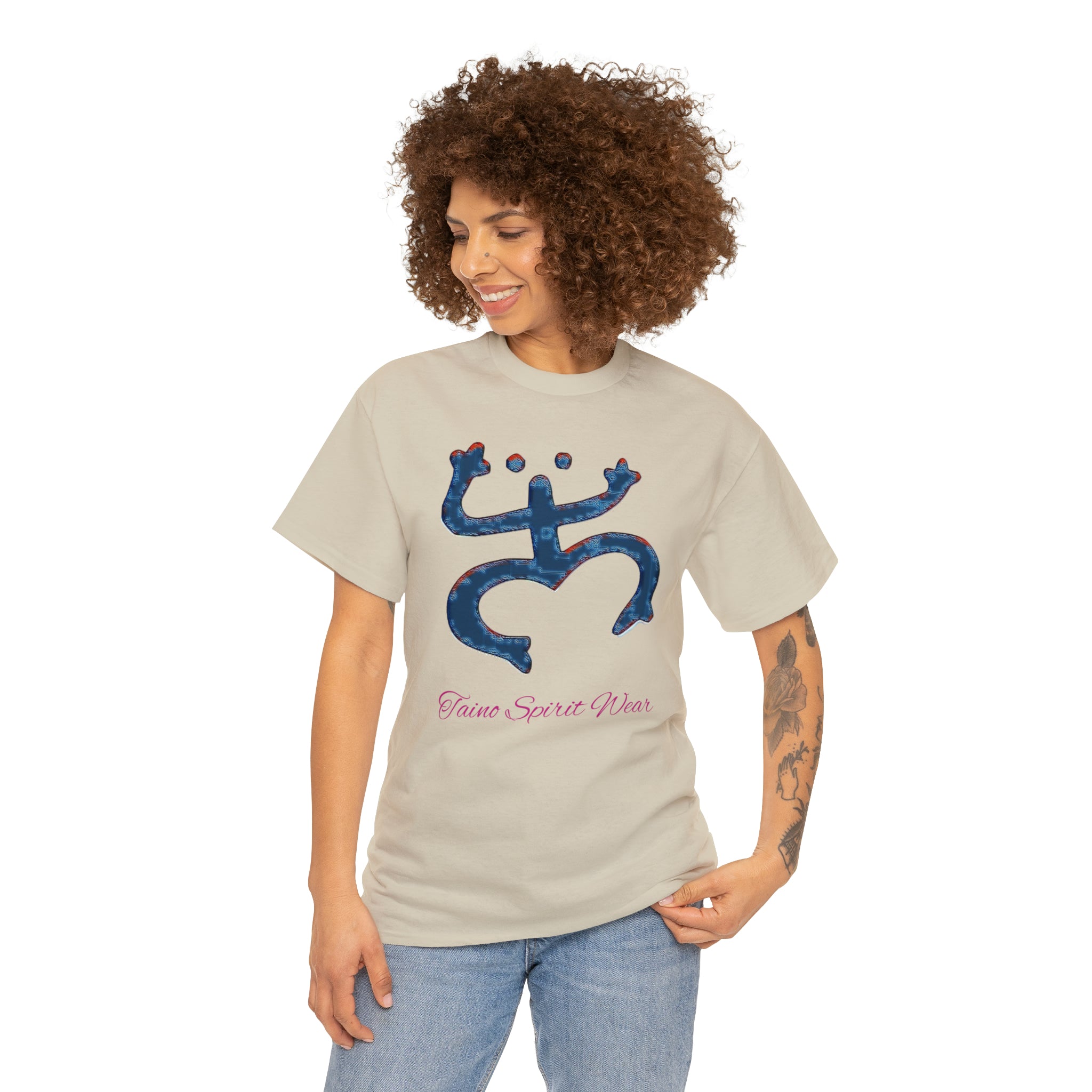 Taino Large Coqui Unisex Heavy Cotton Tee