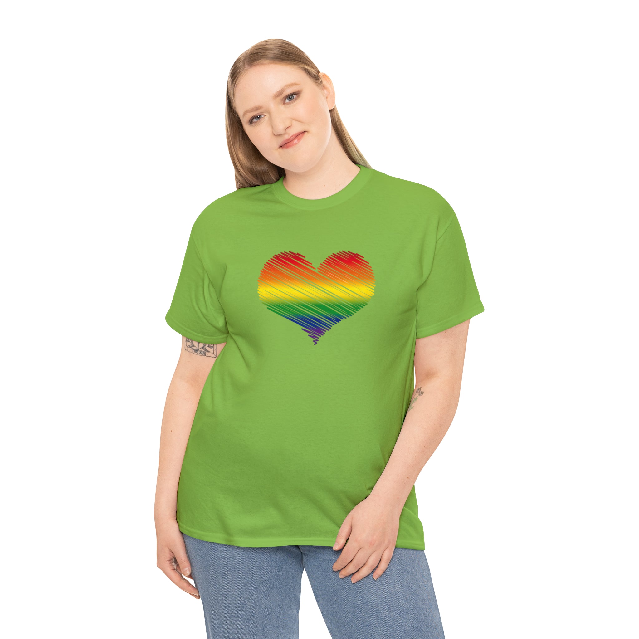 Love is Love Heart Unisex Heavy Cotton Tee