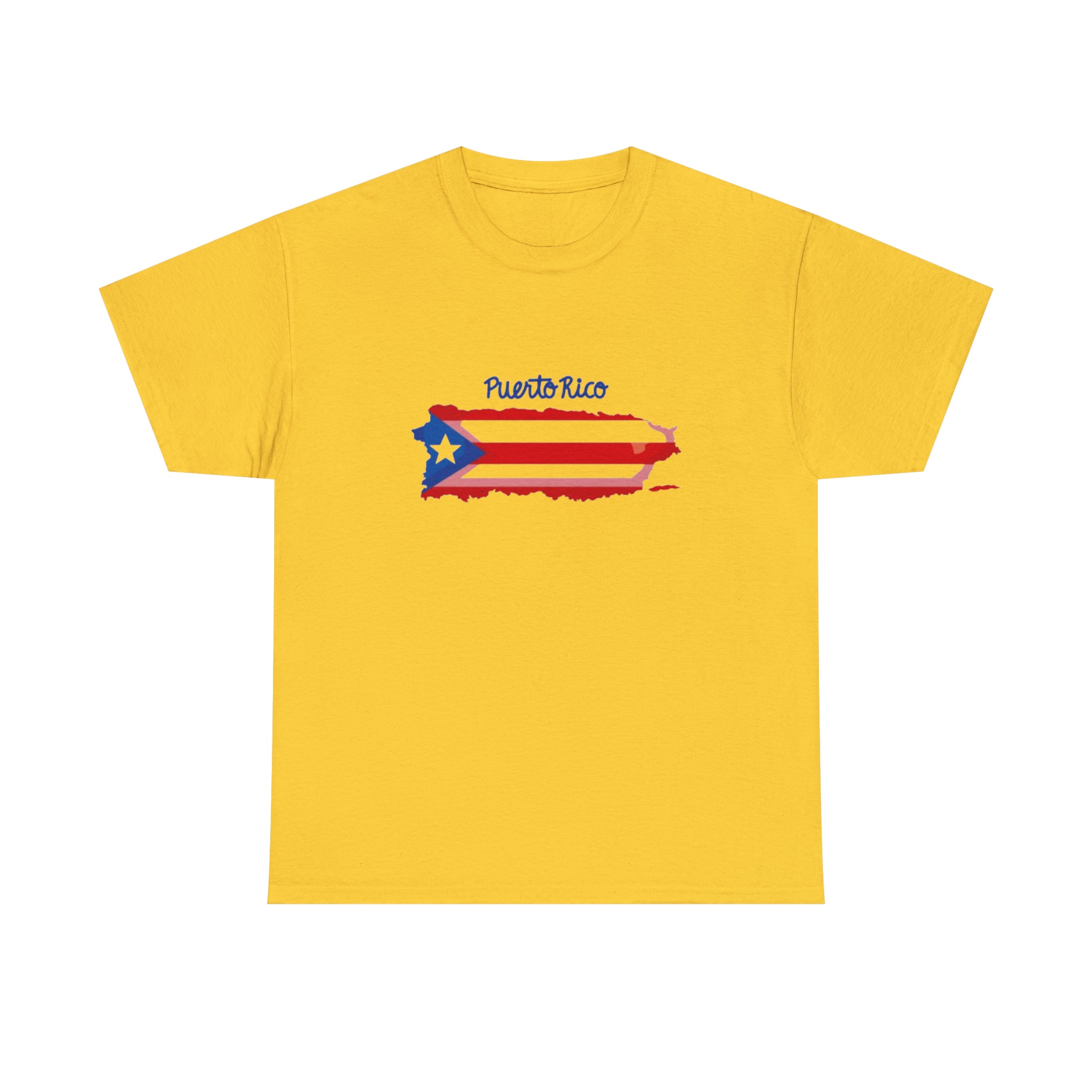 Island of Puerto Rico Flag Heavy Cotton Tee