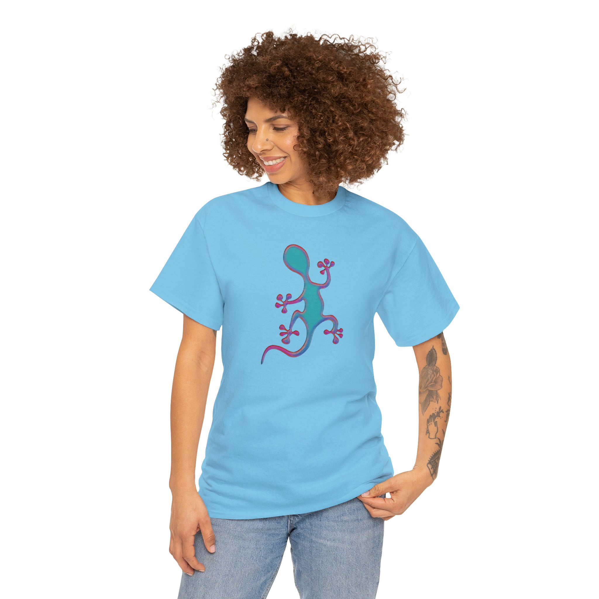 Taino-Inspired Salamander 2 Unisex Heavy Cotton Tee