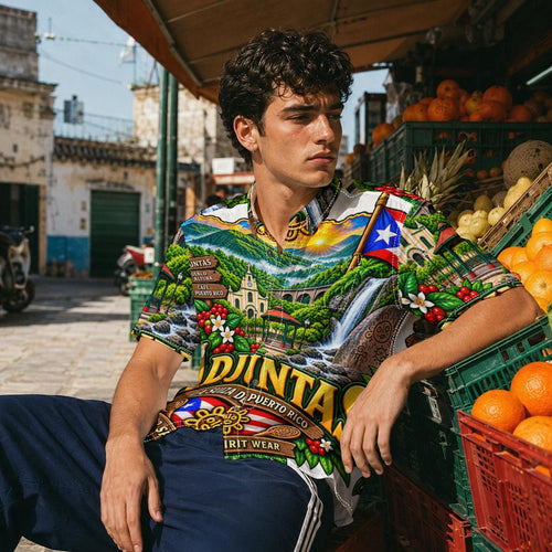 All-Over Print Men's Breathable Shirt|140GSM Slub Cotton