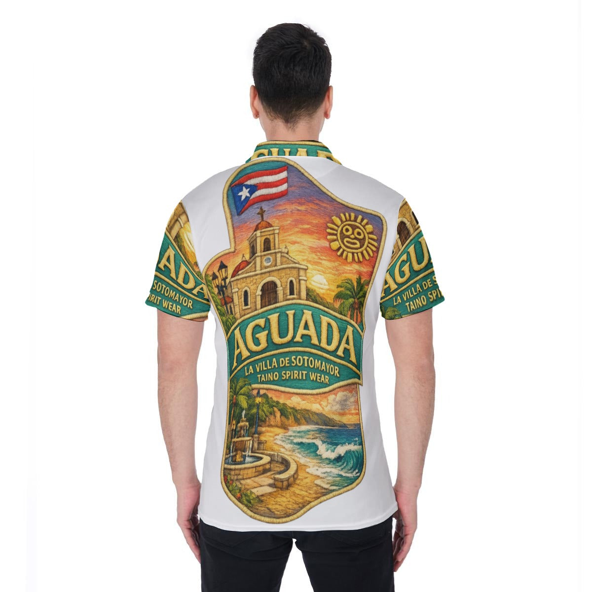 TSW Aguada Puerto Rico All-Over Print Men's Polo Shirt