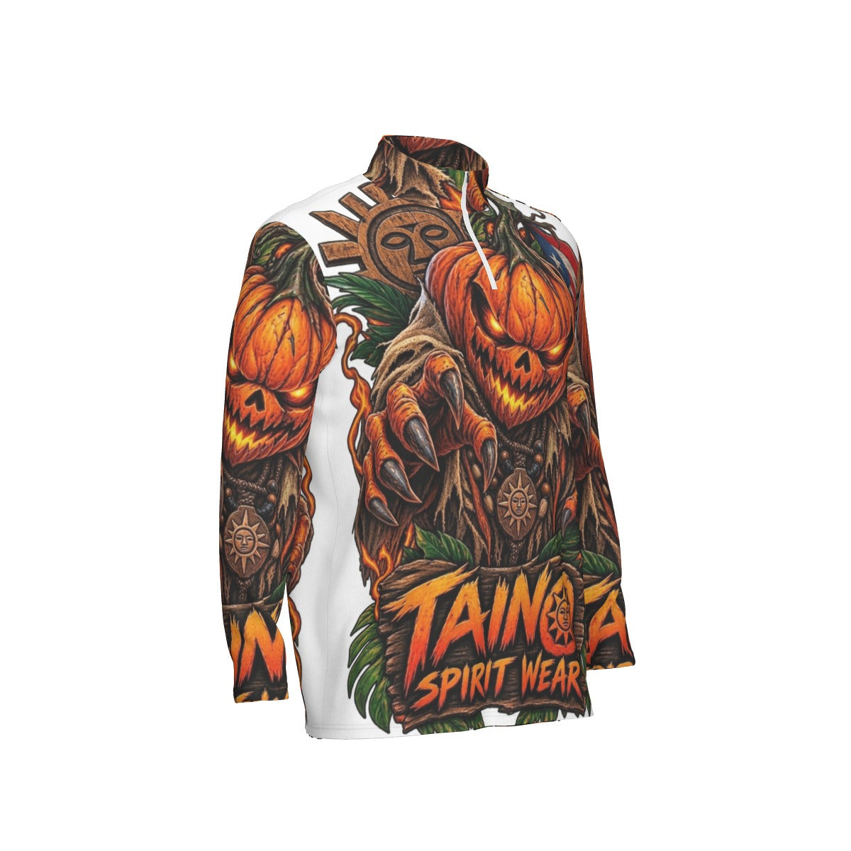 All-Over Print Men's Sports Collar Jersey With Long Sleeve| Interlock