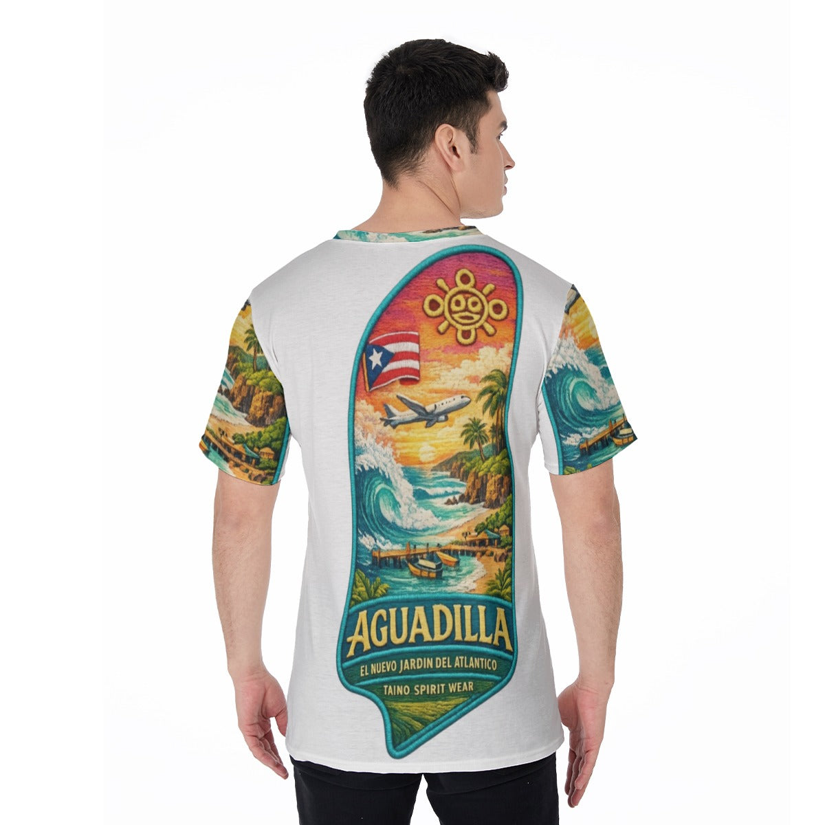 TSW Aguadilla Puerto Rico All-Over Print V-Neck T-Shirt