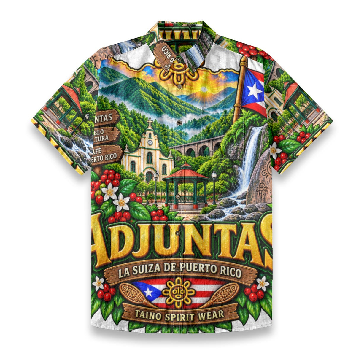 All-Over Print Men's Breathable Shirt|140GSM Slub Cotton