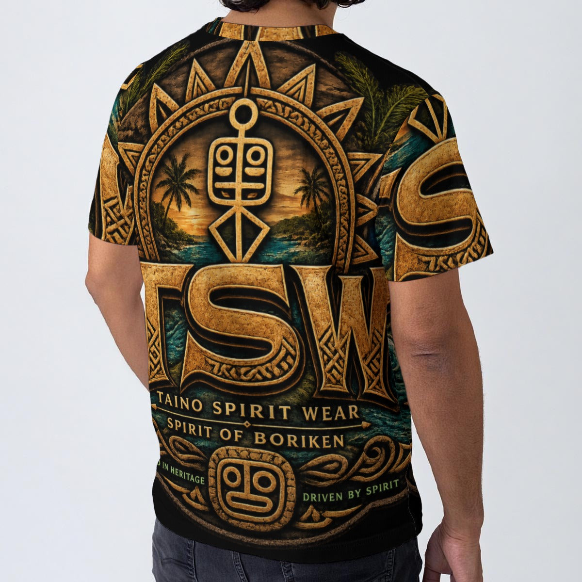 Taino Spirit Wear All-Over Print Men's O-Neck T-Shirt | 190GSM Cotton