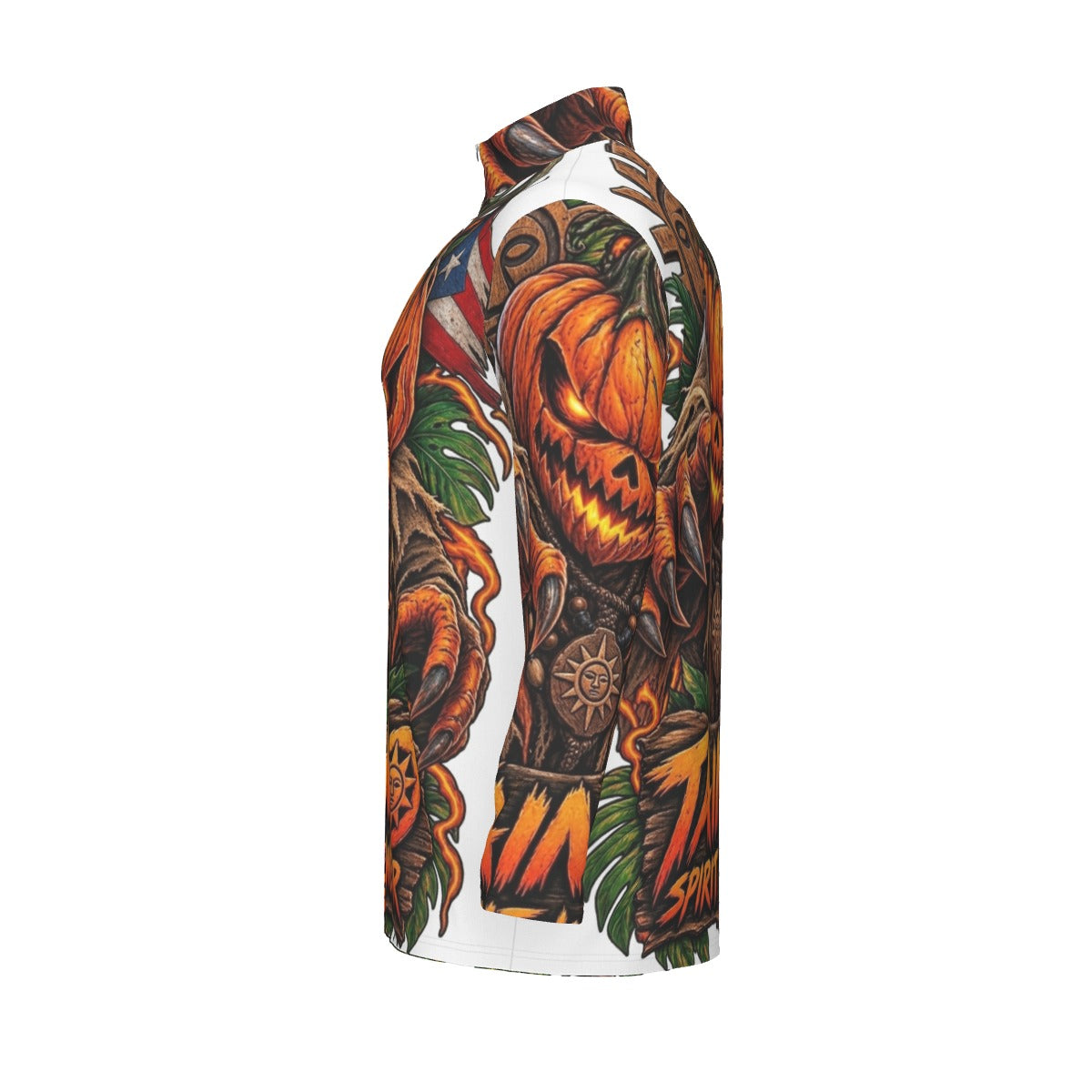 All-Over Print Men's Sports Collar Jersey With Long Sleeve| Interlock