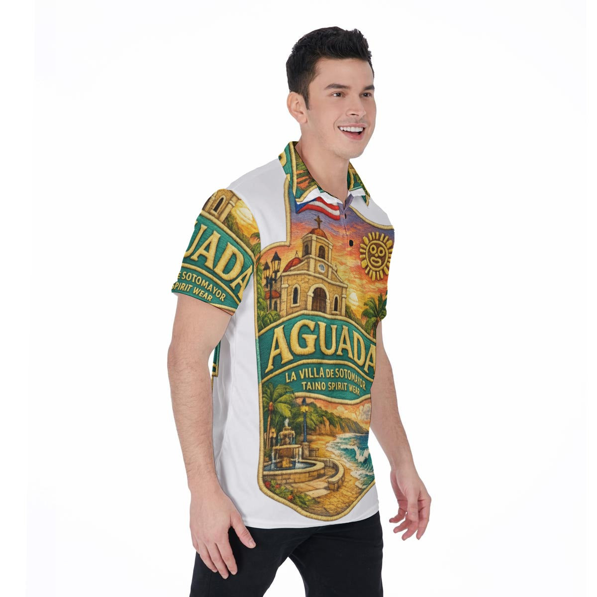 TSW Aguada Puerto Rico All-Over Print Men's Polo Shirt