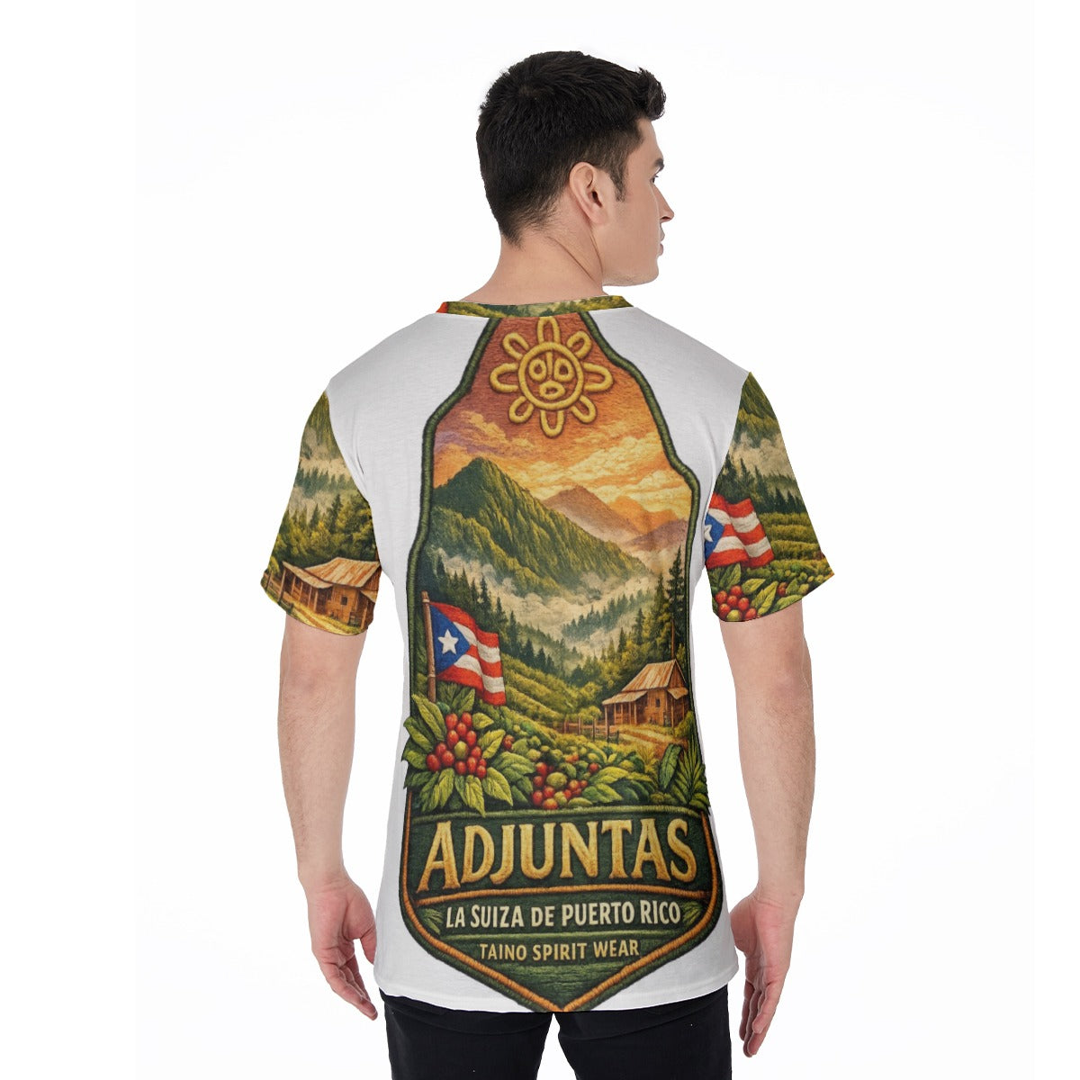 TSW Adjuntas Puerto Rico All-Over Print V-Neck T-Shirt