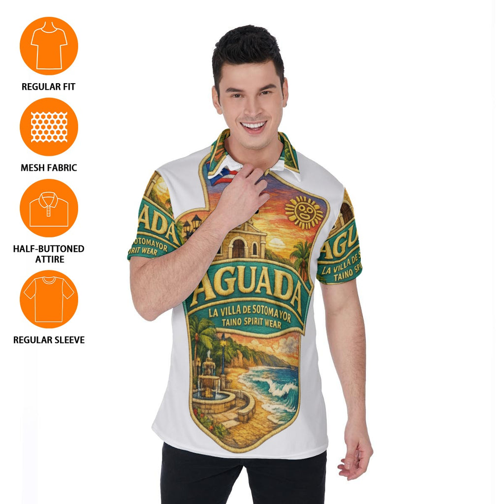 TSW Aguada Puerto Rico All-Over Print Men's Polo Shirt