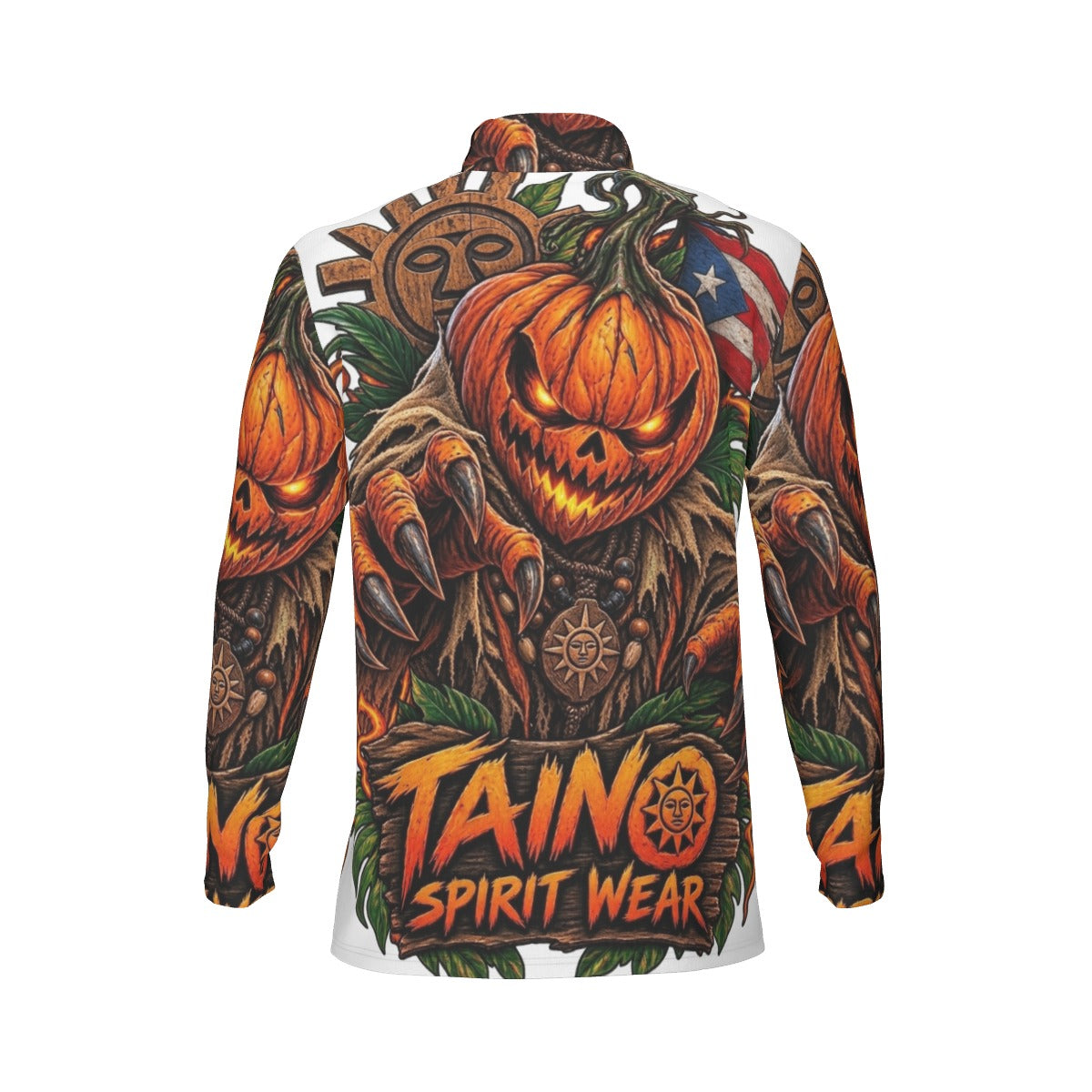 All-Over Print Men's Sports Collar Jersey With Long Sleeve| Interlock