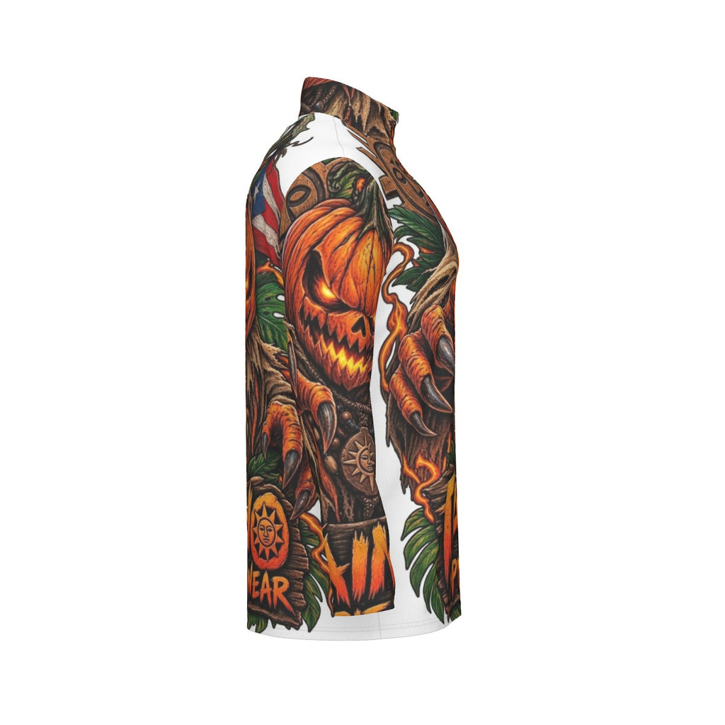 All-Over Print Men's Sports Collar Jersey With Long Sleeve| Interlock