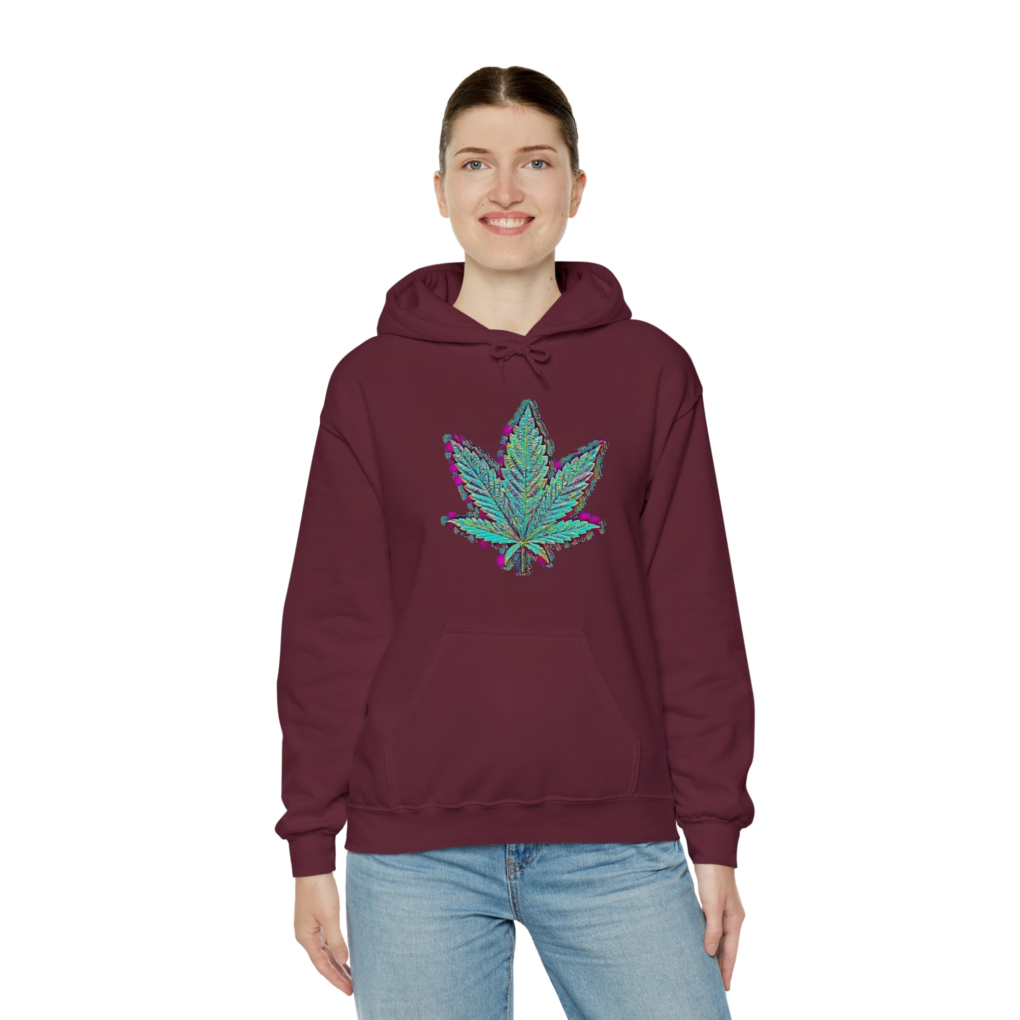 The Five Finger Leaf Unisex Heavy Blend™ Hooded Sweatshirt