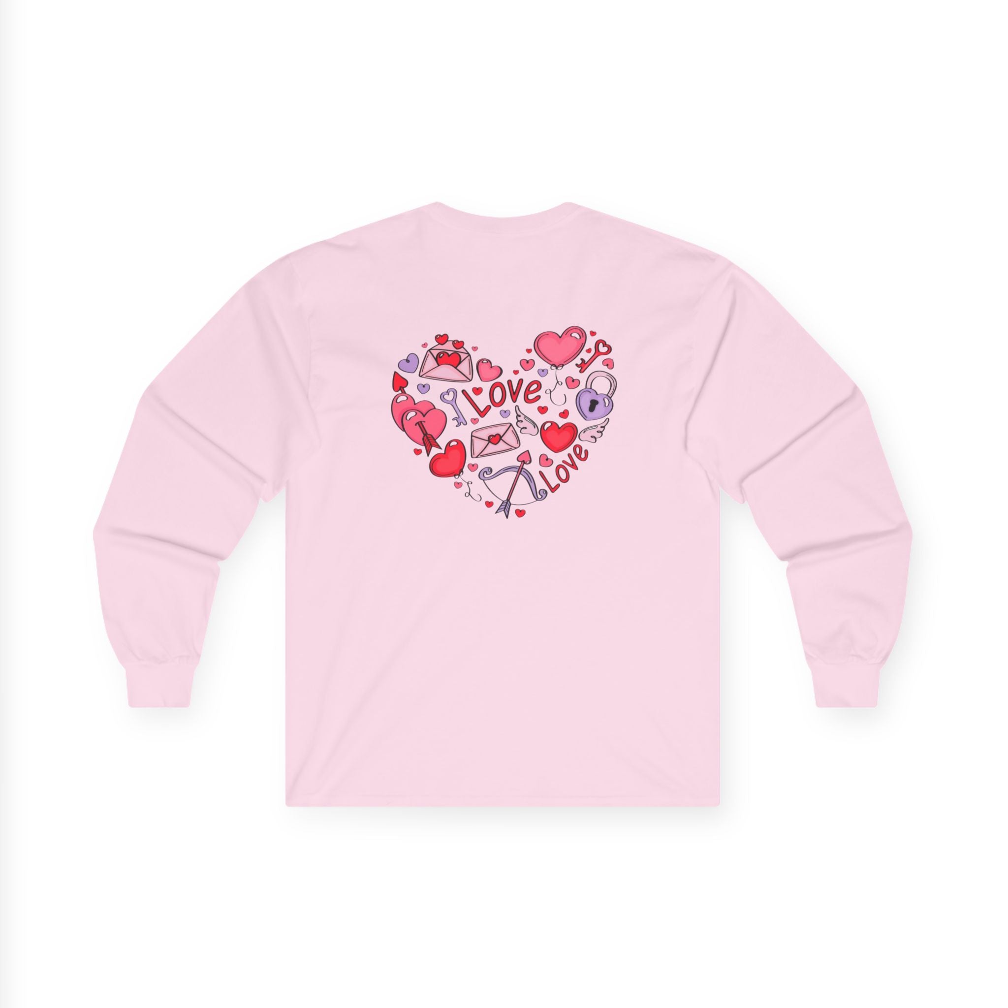 Valentine's Day Love Heart Long Sleeve Tee — Valentine’s Day Graphic Shirt