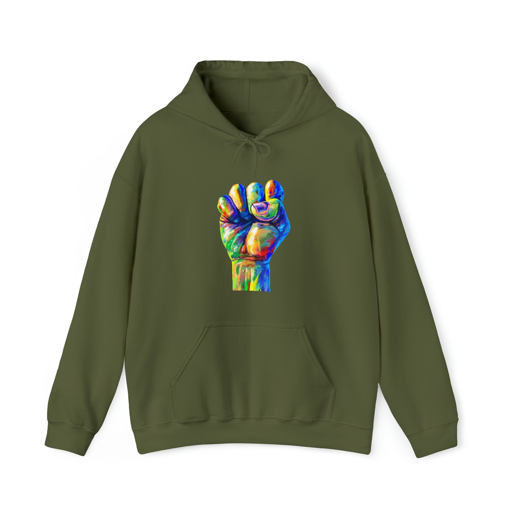 Power to The People Fist Unisex Heavy Blend™ Hooded Sweatshirt