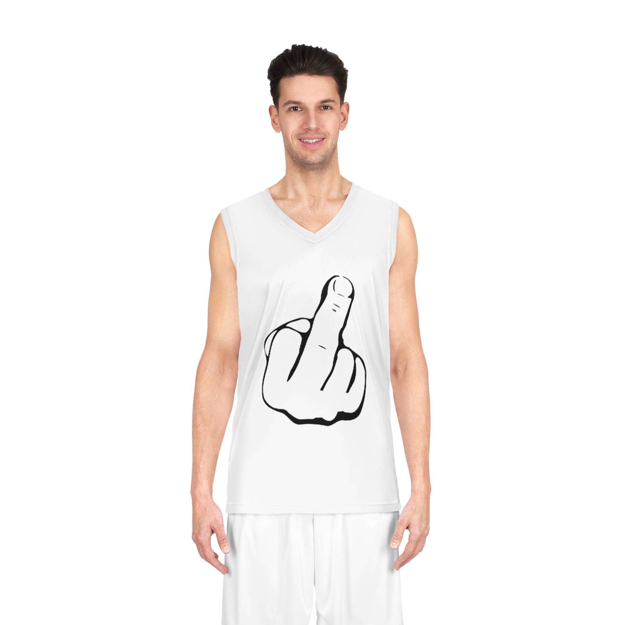 The Middle Finger Basketball Jersey (AOP)