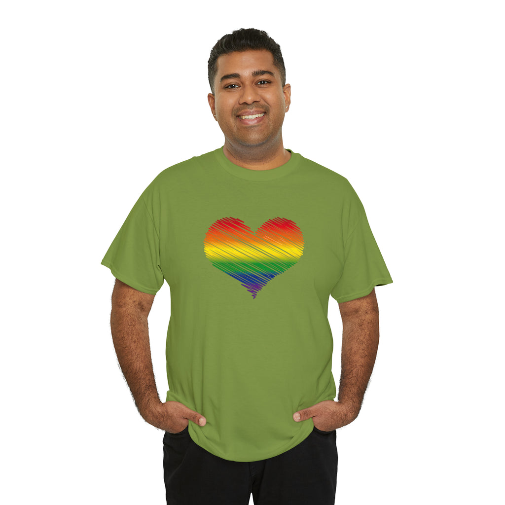 Love is Love Heart Unisex Heavy Cotton Tee