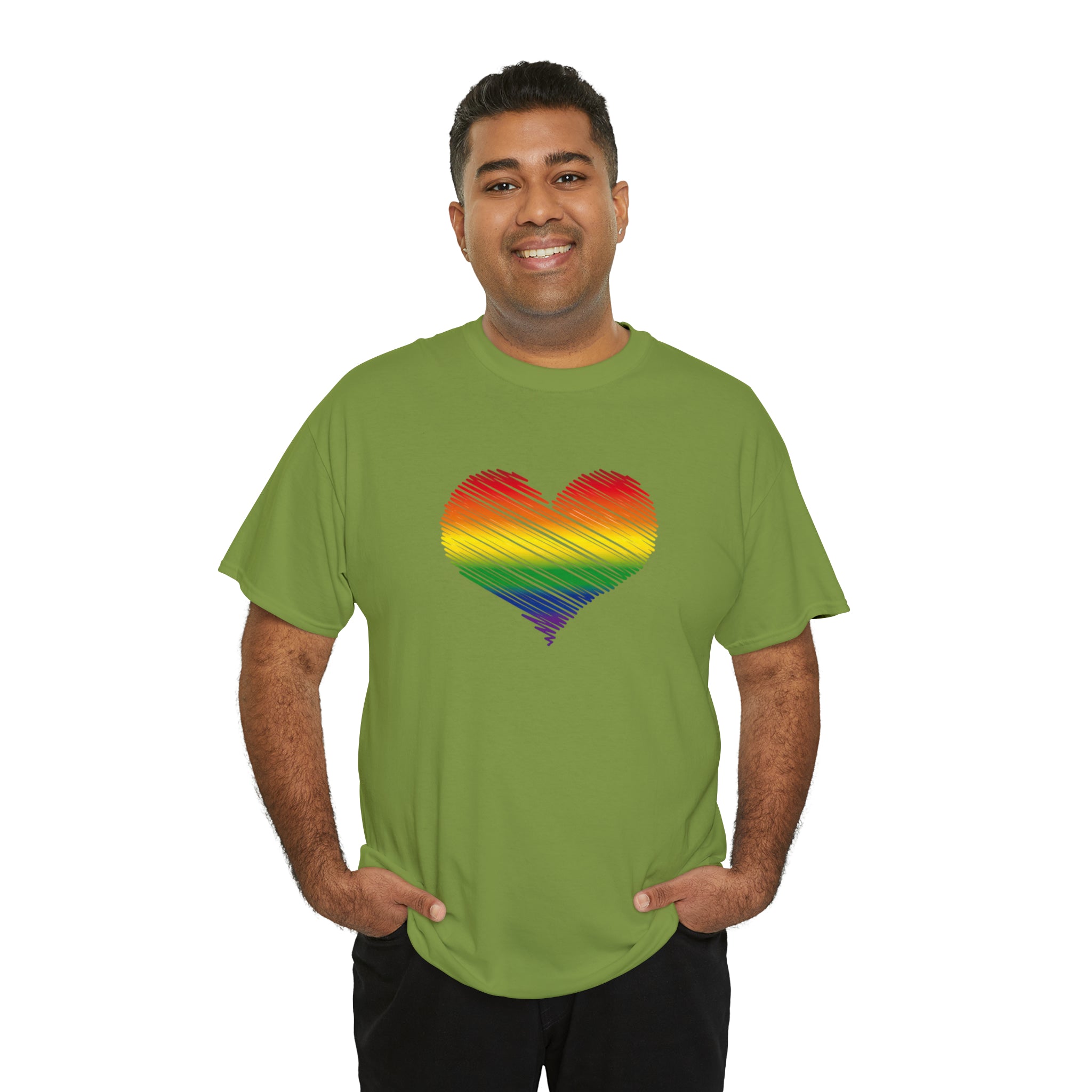 Love is Love Heart Unisex Heavy Cotton Tee