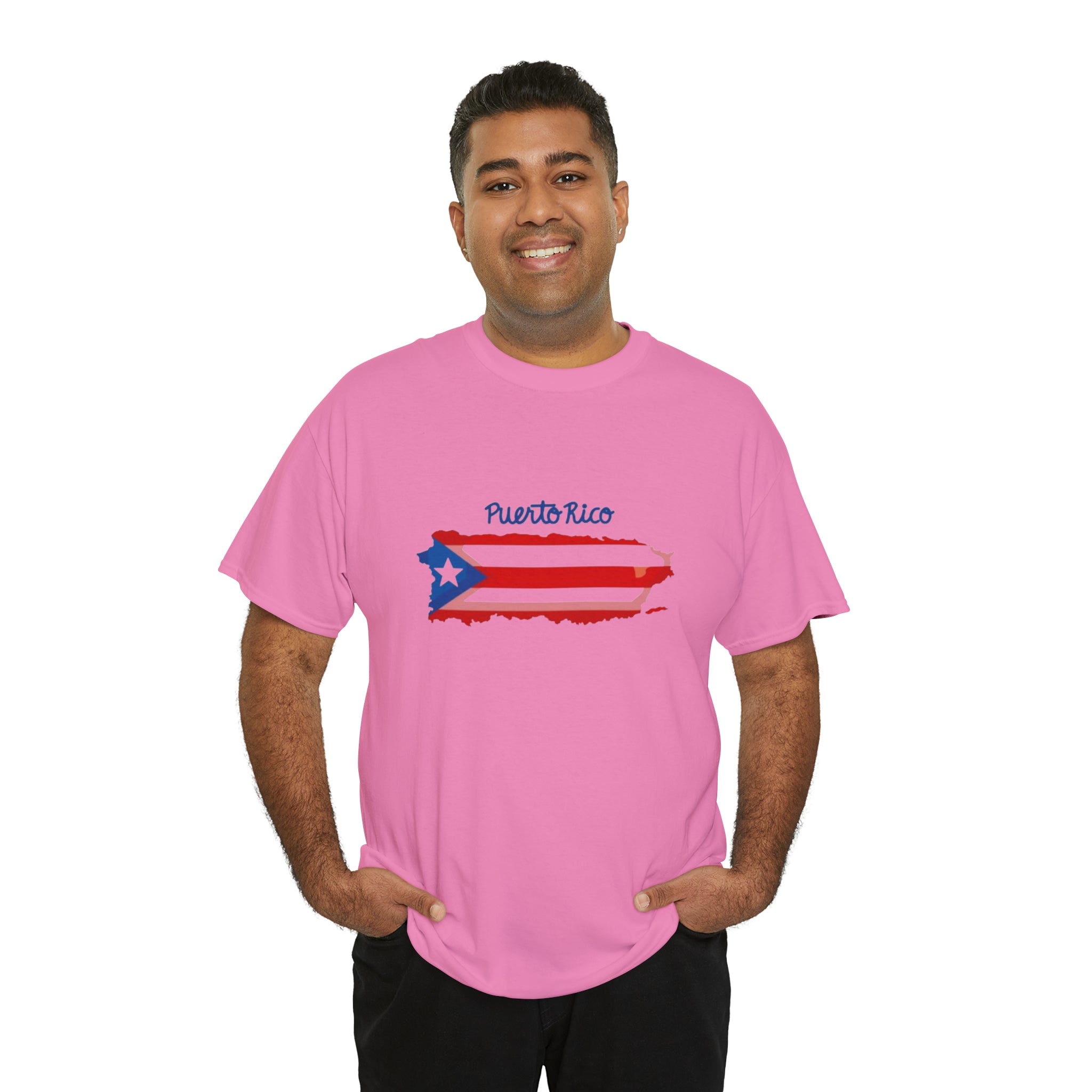 Island of Puerto Rico Flag Heavy Cotton Tee