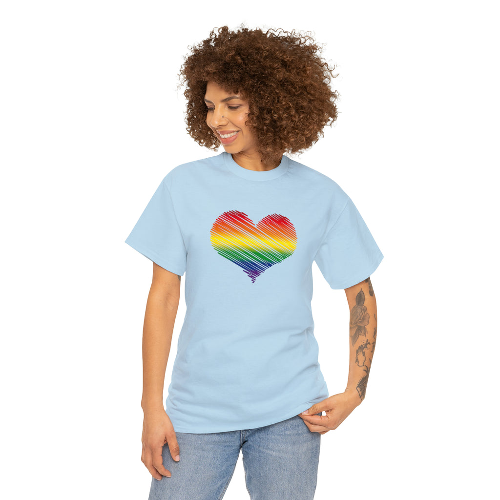 Love is Love Heart Unisex Heavy Cotton Tee