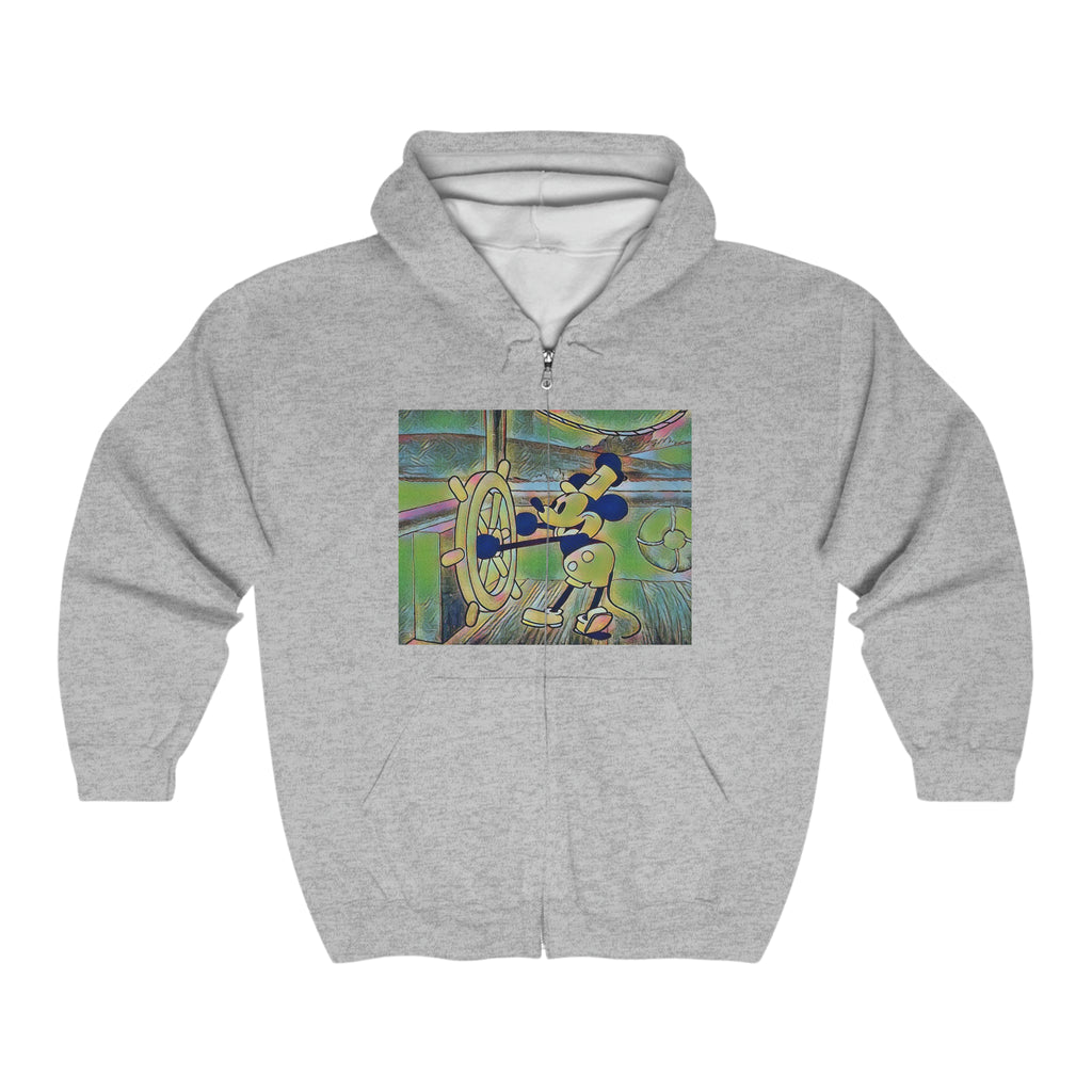Mickie On A Boat Unisex Heavy Blend™ Full Zip Hooded Sweatshirt