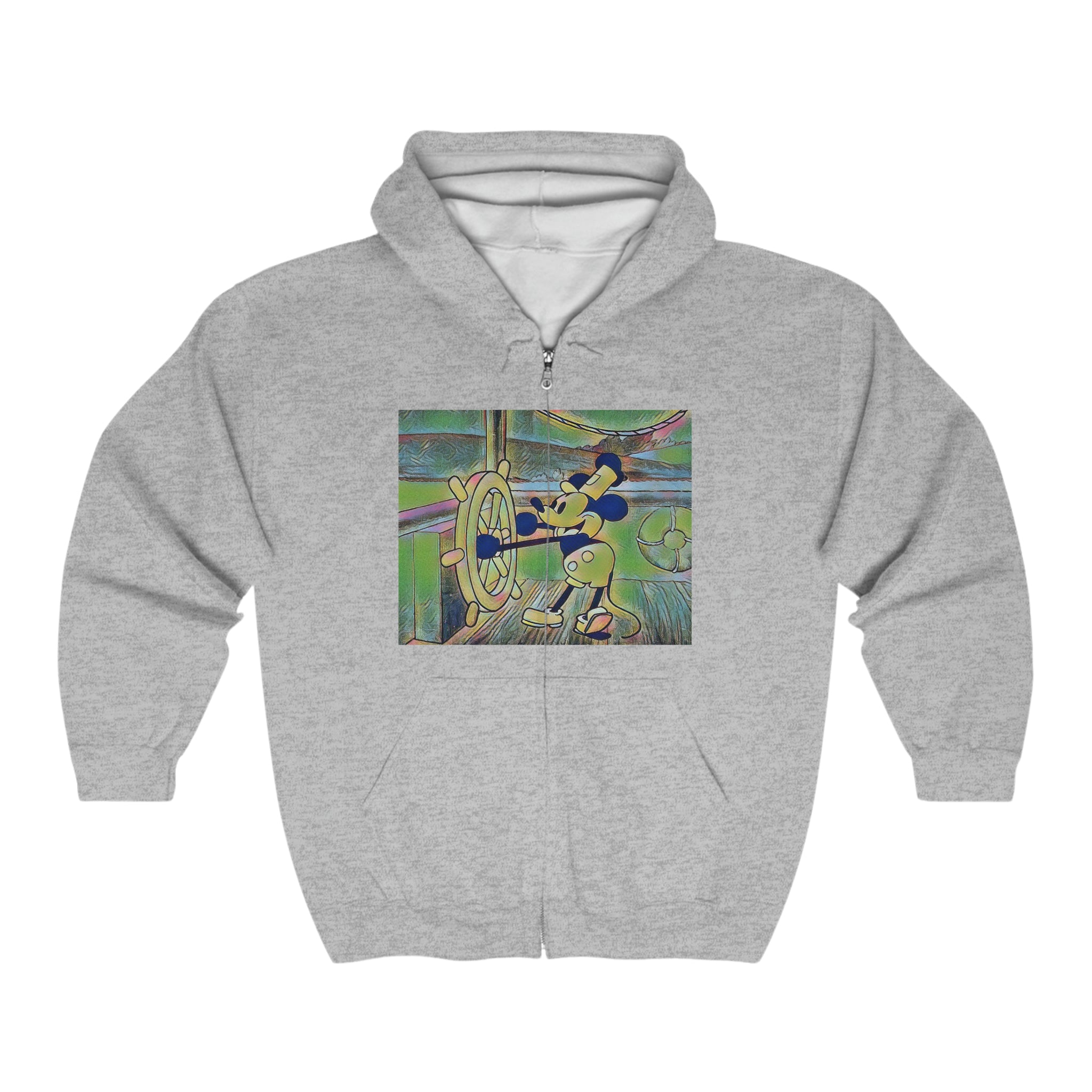 Mickie On A Boat Unisex Heavy Blend™ Full Zip Hooded Sweatshirt