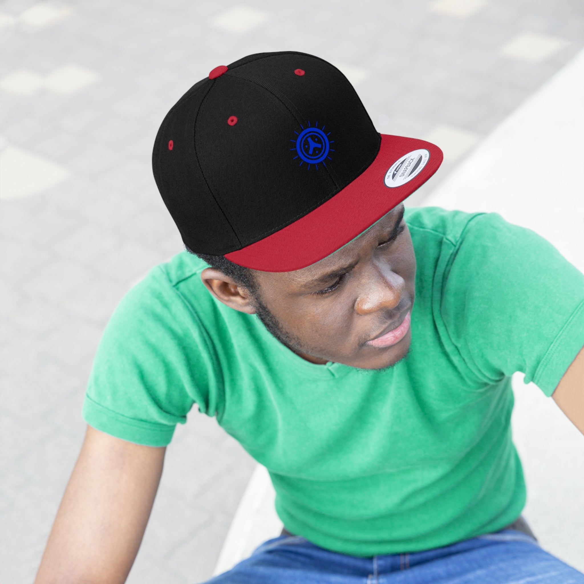 Tribal Inspired Unisex Flat Bill Hat