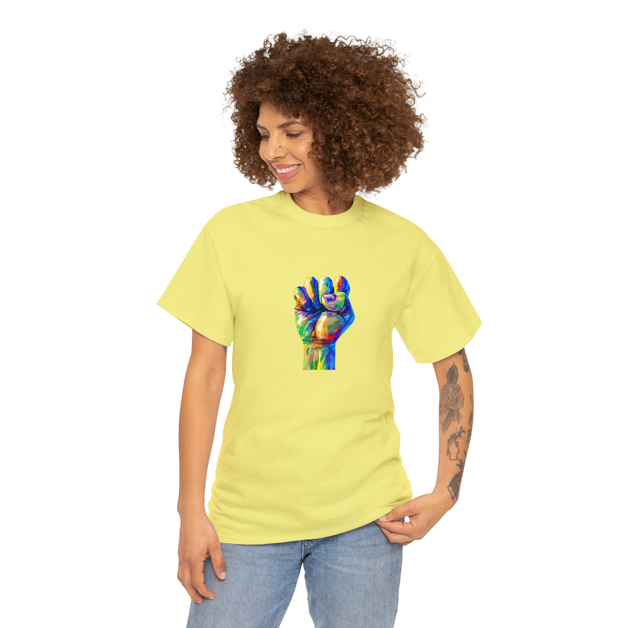Power to The People Fist Unisex Heavy Cotton Tee
