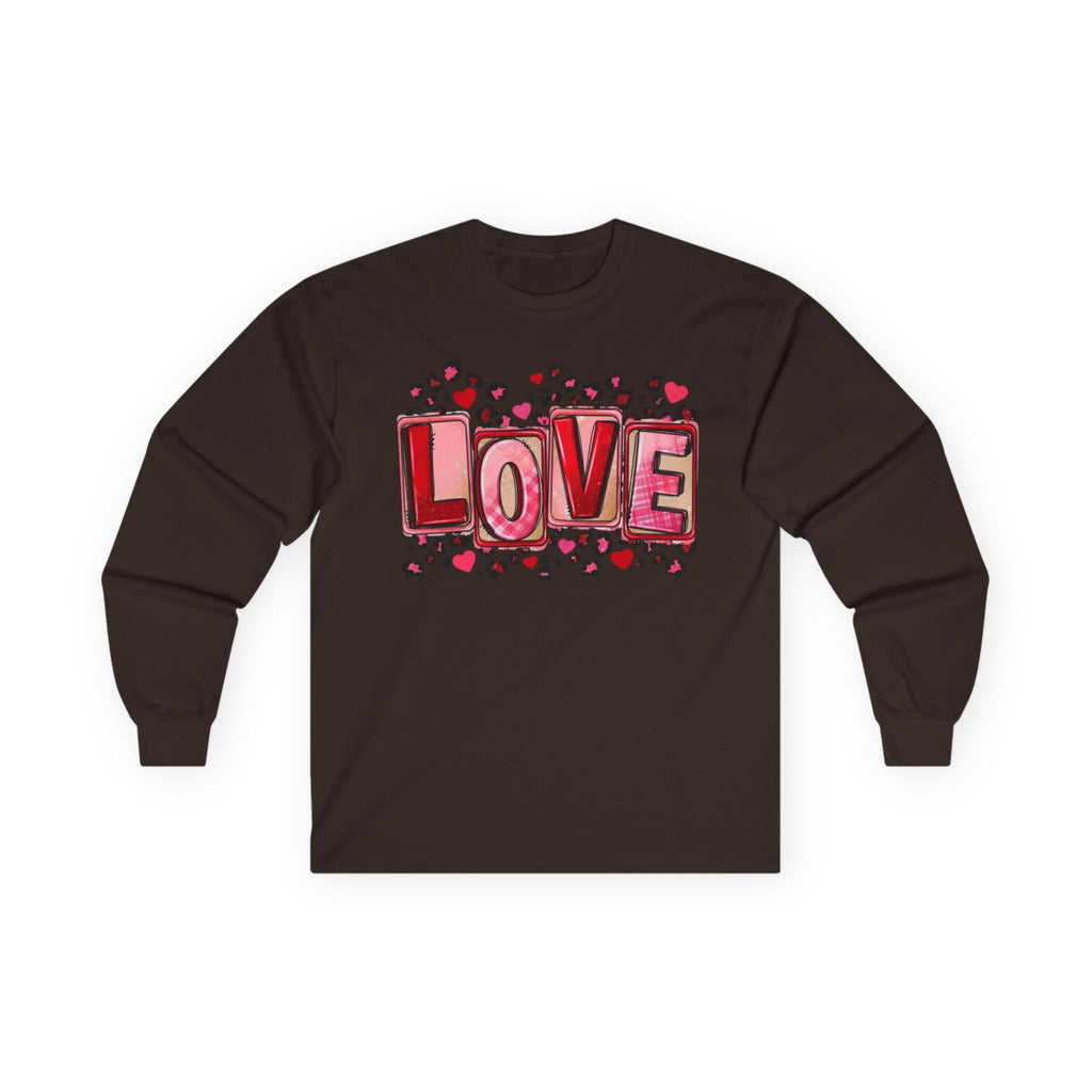Valentine's Day Love Heart Long Sleeve Tee — Valentine’s Day Graphic Shirt