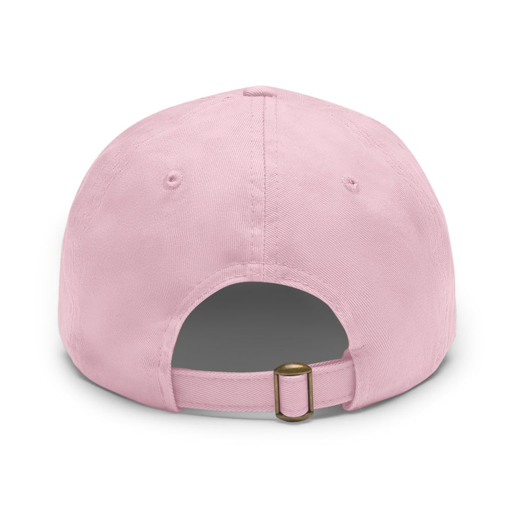 Taino Symbolism Dad Hat with Leather Patch (Round)