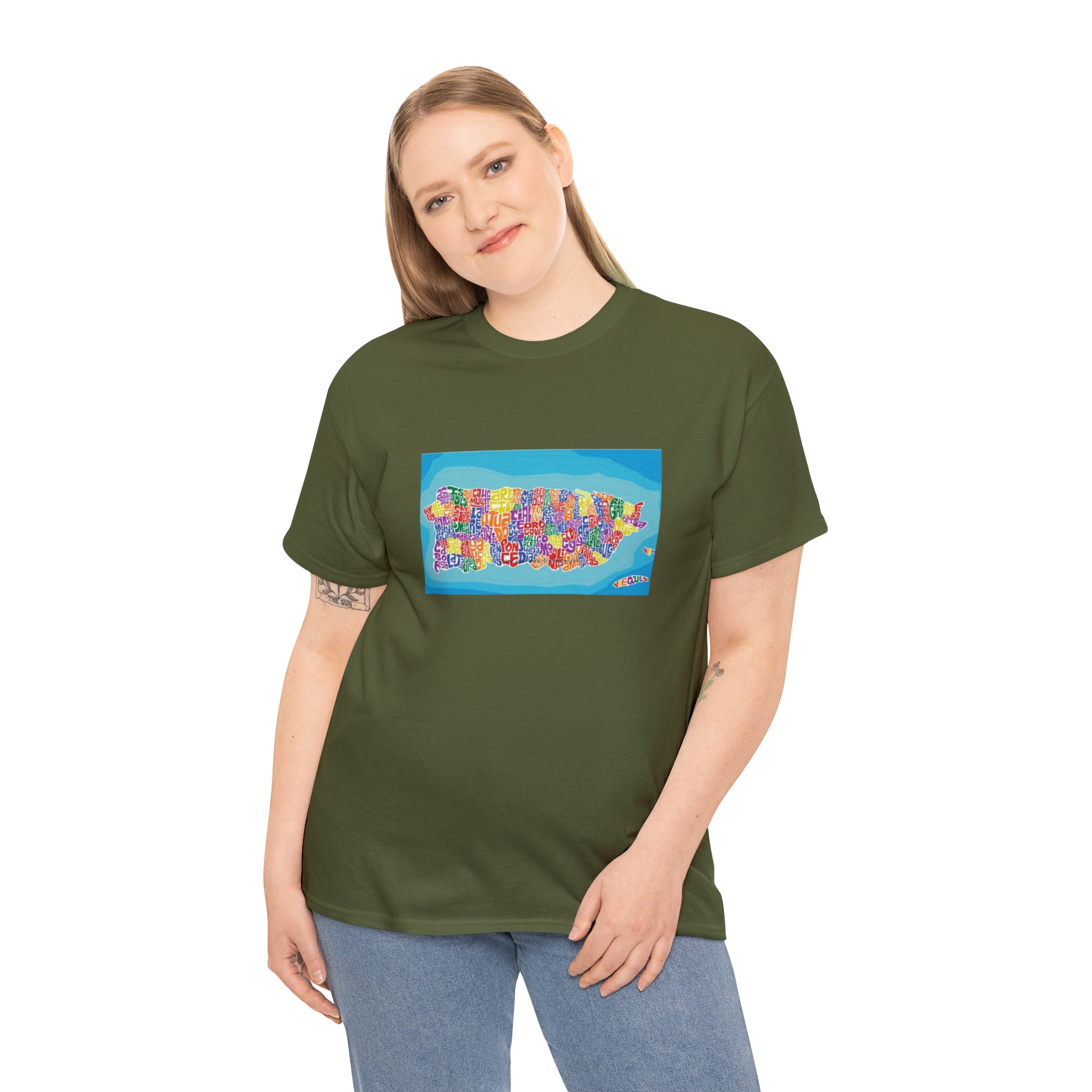 The Island of Puerto Rico Unisex Heavy Cotton Tee