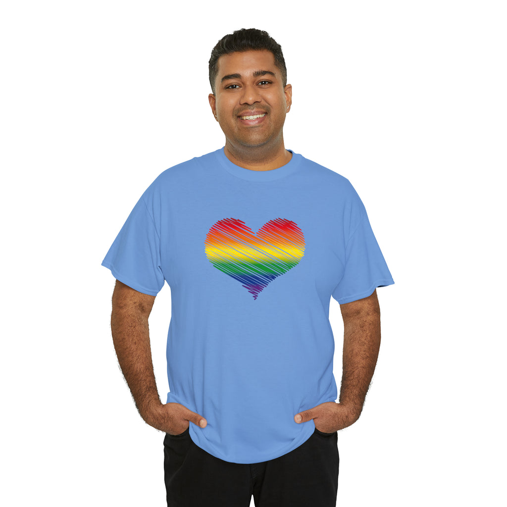 Love is Love Heart Unisex Heavy Cotton Tee