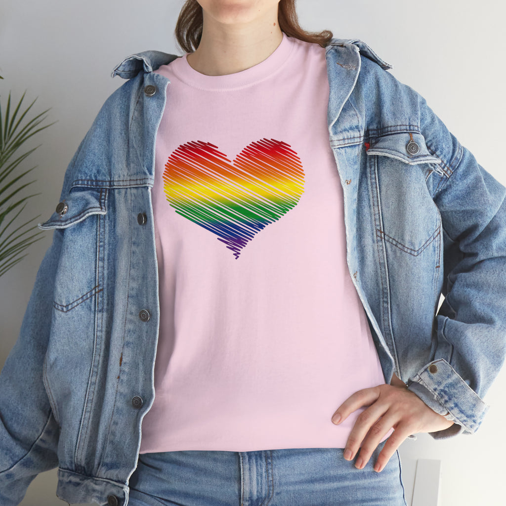 Love is Love Heart Unisex Heavy Cotton Tee