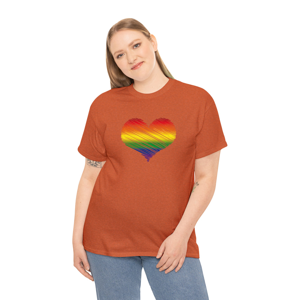 Love is Love Heart Unisex Heavy Cotton Tee
