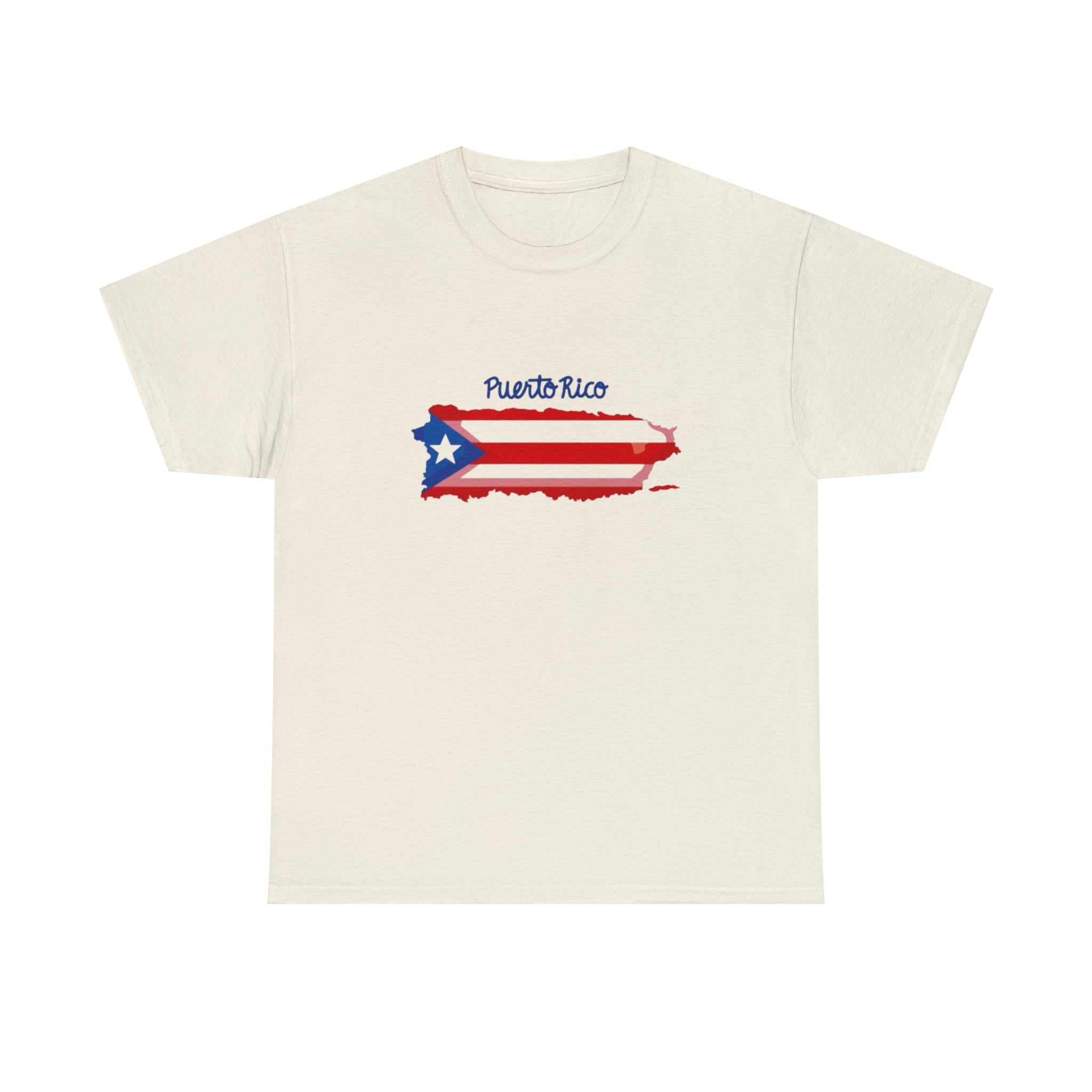 Island of Puerto Rico Flag Heavy Cotton Tee