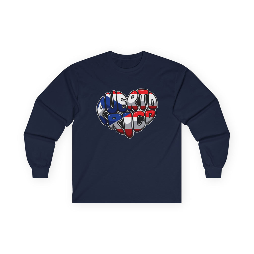 I Heart Puerto Rico/ Jibaro PR Flag Coqui Unisex Ultra Cotton Long Sleeve Tee