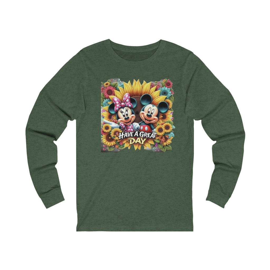 Mickie and Minnie Have a Great Day Unisex Jersey Long Sleeve Tee
