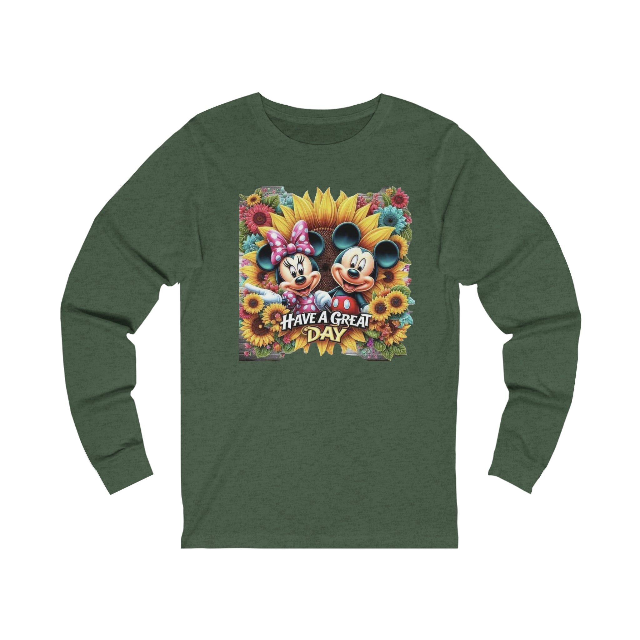 Mickie and Minnie Have a Great Day Unisex Jersey Long Sleeve Tee