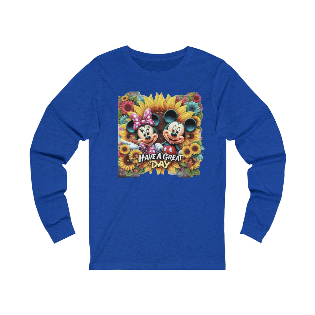 Mickie and Minnie Have a Great Day Unisex Jersey Long Sleeve Tee