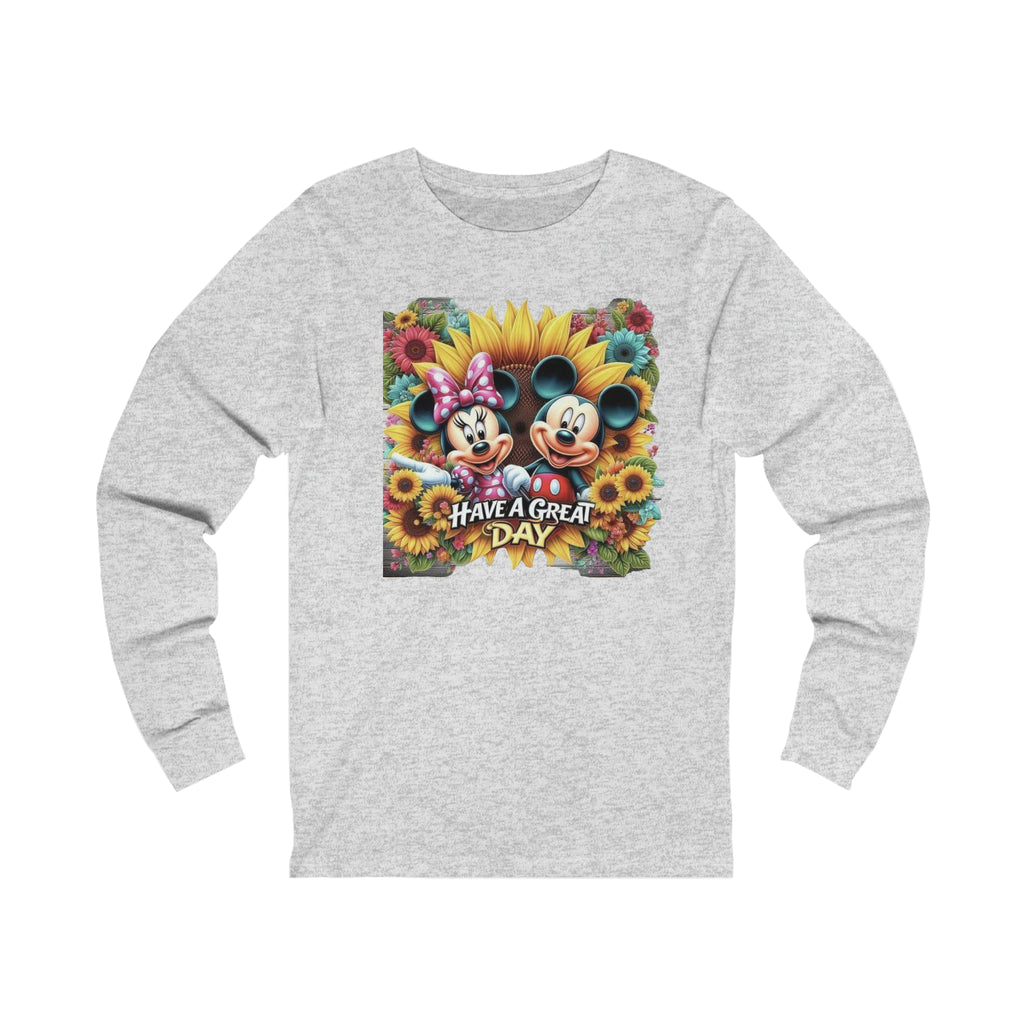 Mickie and Minnie Have a Great Day Unisex Jersey Long Sleeve Tee