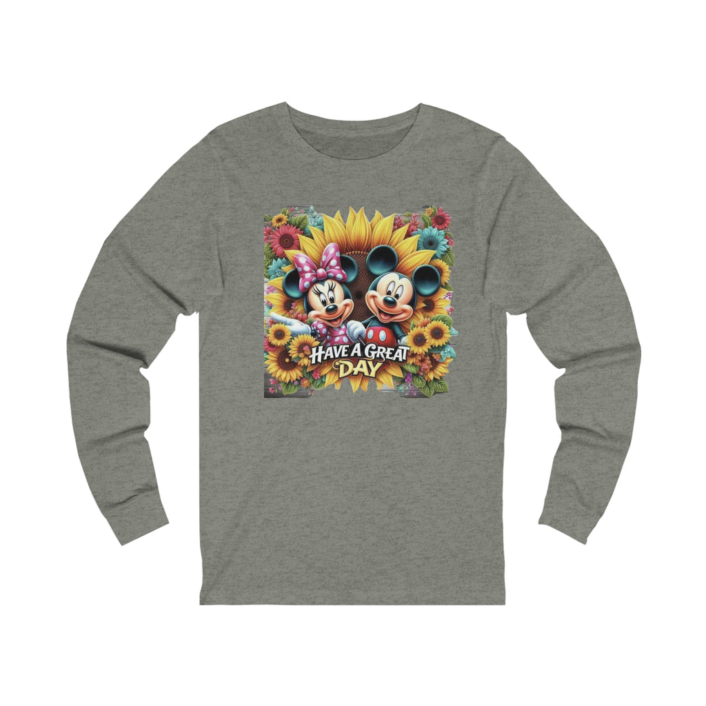 Mickie and Minnie Have a Great Day Unisex Jersey Long Sleeve Tee