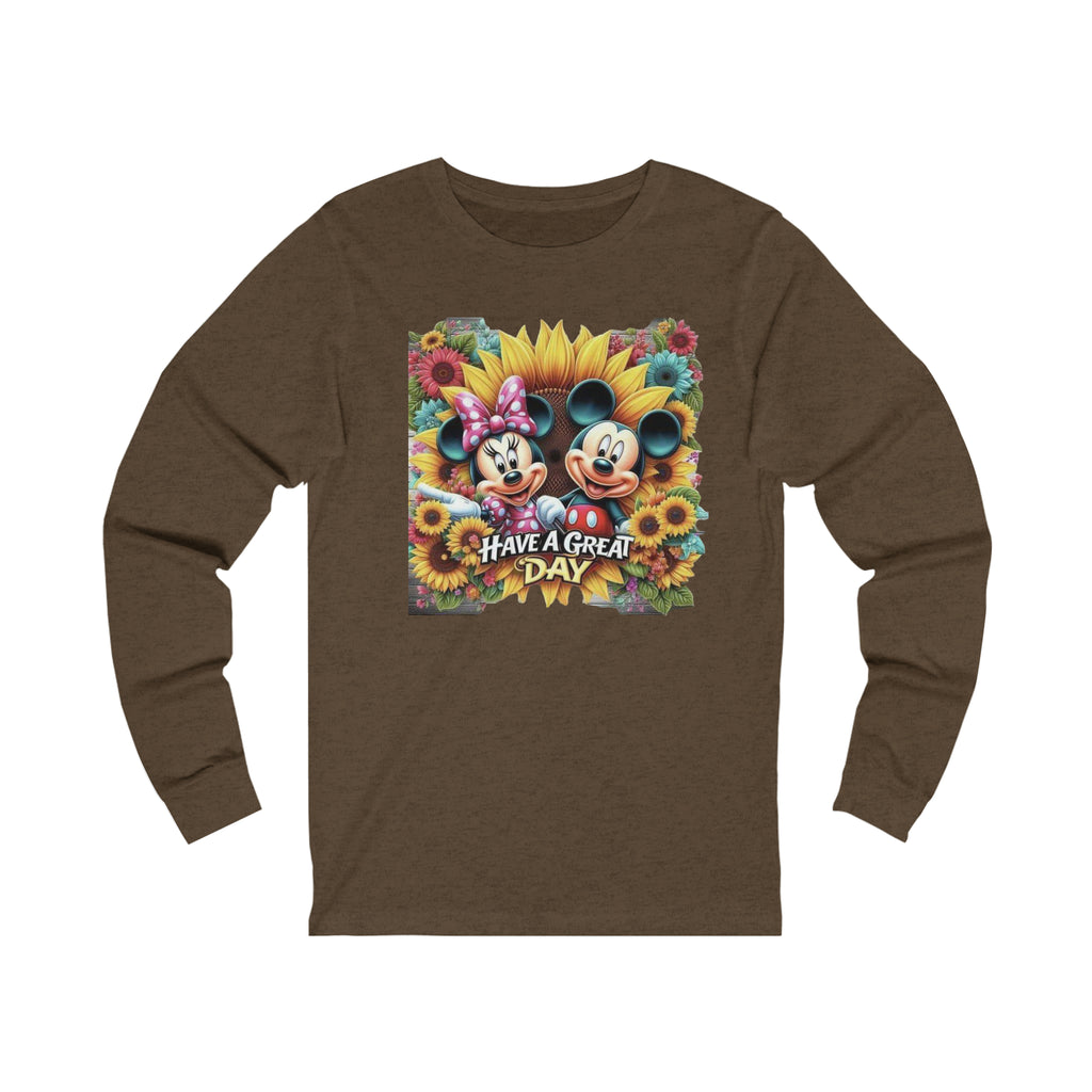 Mickie and Minnie Have a Great Day Unisex Jersey Long Sleeve Tee