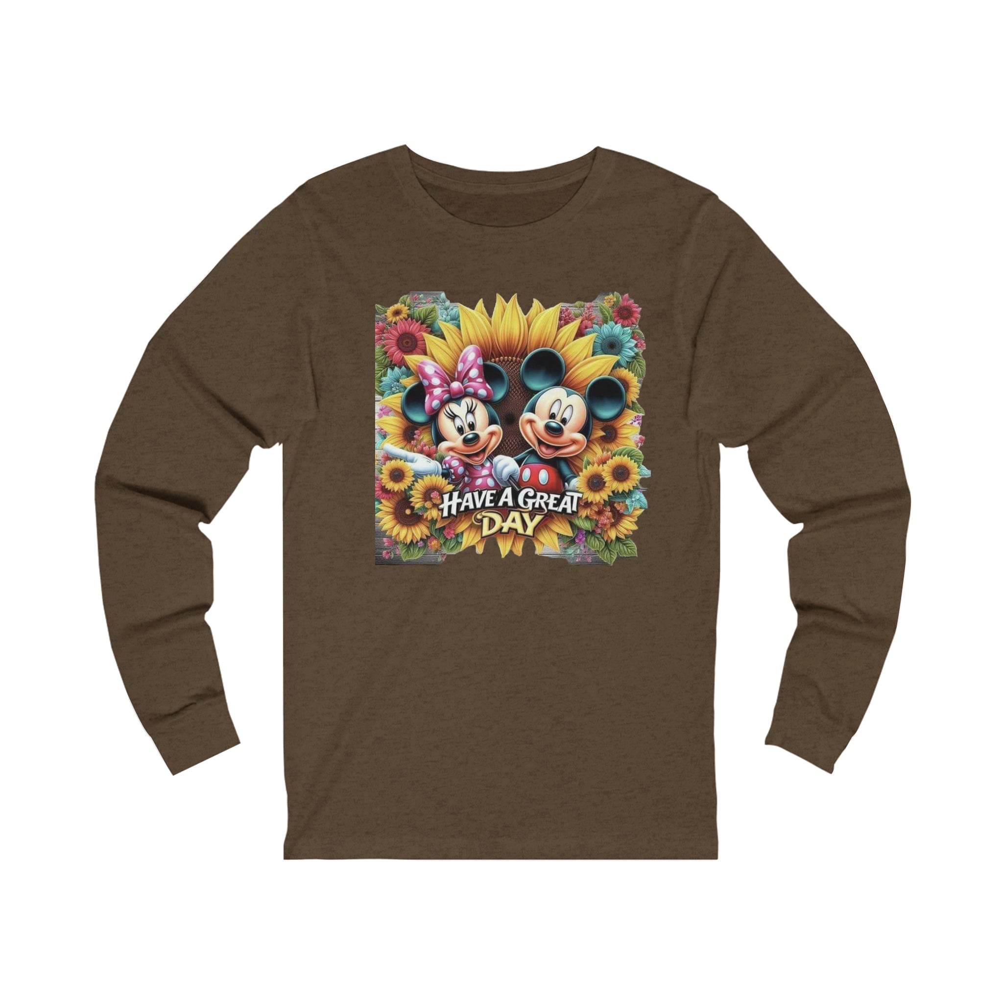 Mickie and Minnie Have a Great Day Unisex Jersey Long Sleeve Tee