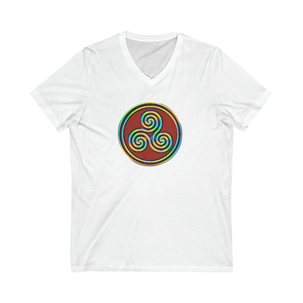 Taino Juracan Symbol Unisex Jersey Short Sleeve V-Neck Tee