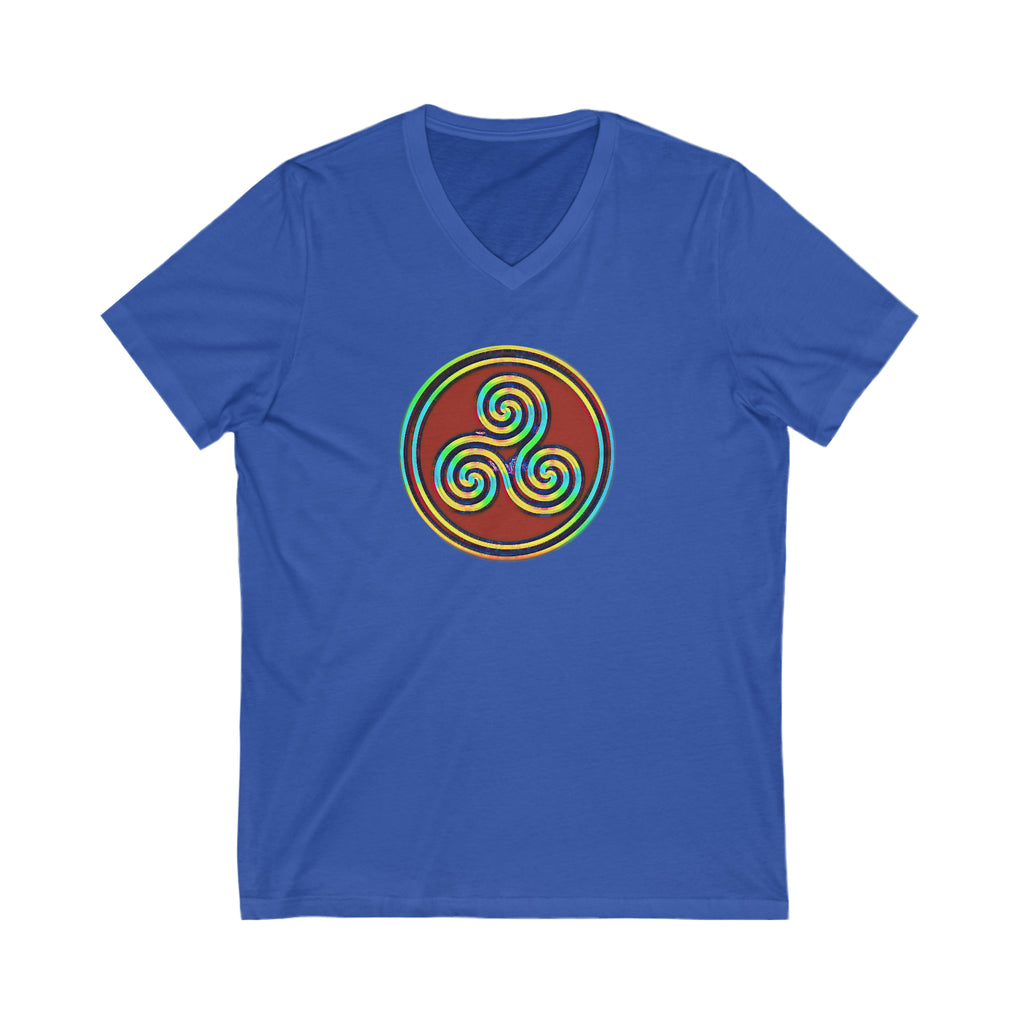 Taino Juracan Symbol Unisex Jersey Short Sleeve V-Neck Tee
