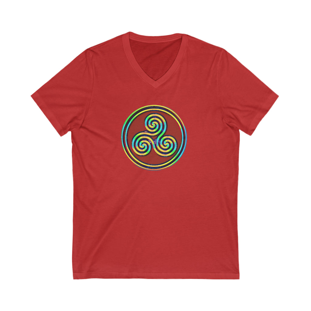 Taino Juracan Symbol Unisex Jersey Short Sleeve V-Neck Tee