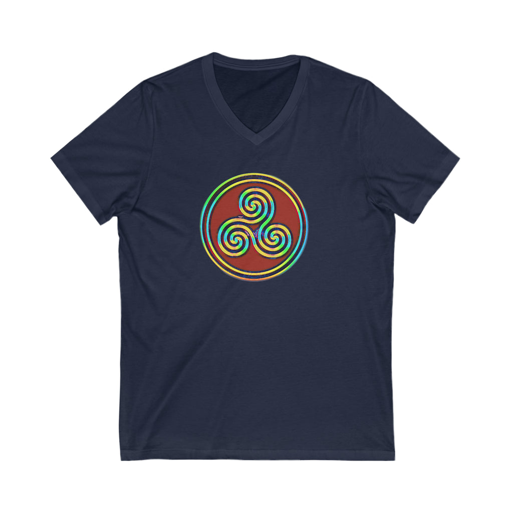 Taino Juracan Symbol Unisex Jersey Short Sleeve V-Neck Tee