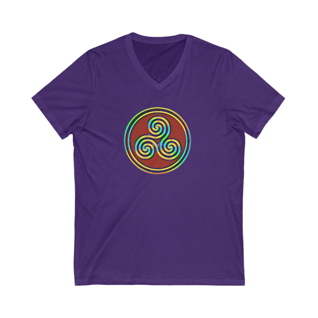Taino Juracan Symbol Unisex Jersey Short Sleeve V-Neck Tee