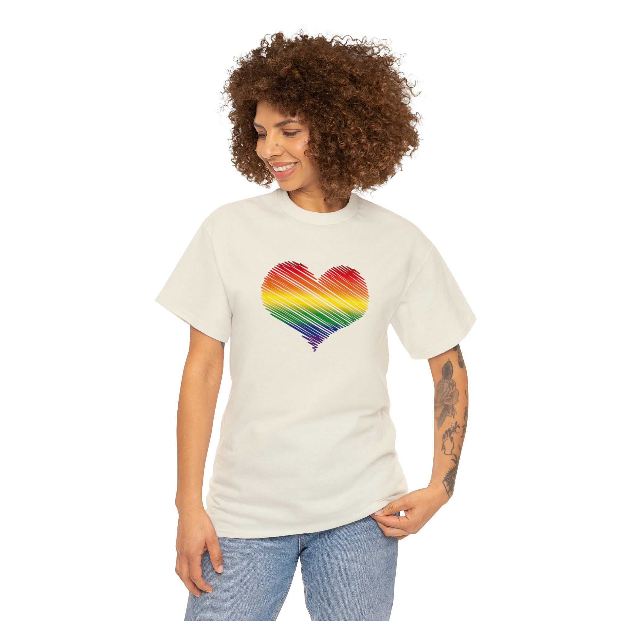 Love is Love Heart Unisex Heavy Cotton Tee